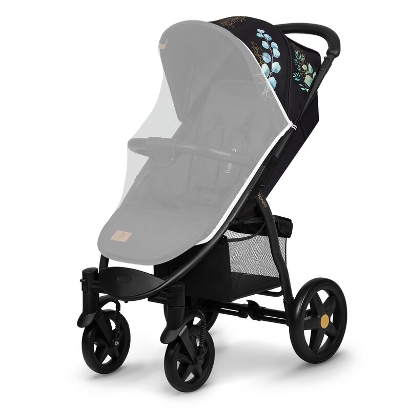 Lionelo - Carucior sport Annet Plus, Editie limitata, De la nastere, Cu accesorii si capotina XXL reglabila, 0 - 22 Kg, Conform cu standardele europene de securitate EN1888-1 si EN1888-2, Negru