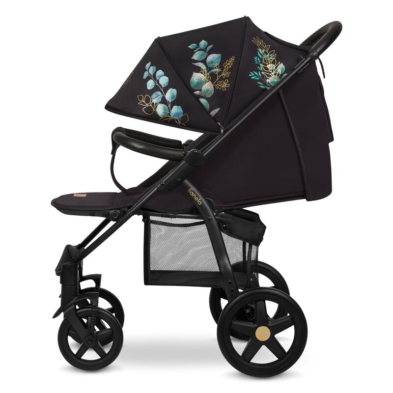 Lionelo - Carucior sport Annet Plus, Editie limitata, De la nastere, Cu accesorii si capotina XXL reglabila, 0 - 22 Kg, Conform cu standardele europene de securitate EN1888-1 si EN1888-2, Negru