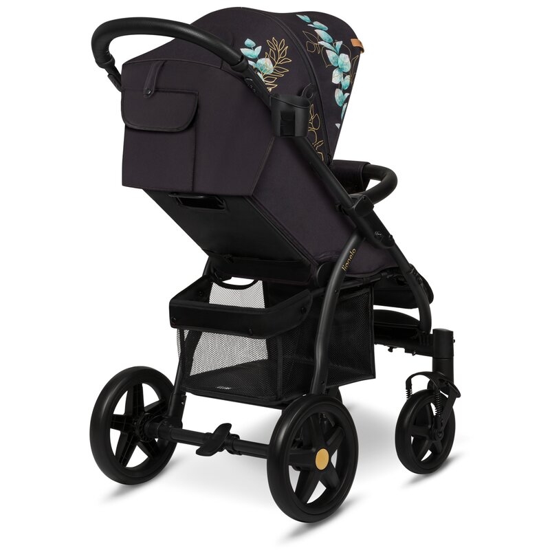 Lionelo - Carucior sport Annet Plus, Editie limitata, De la nastere, Cu accesorii si capotina XXL reglabila, 0 - 22 Kg, Conform cu standardele europene de securitate EN1888-1 si EN1888-2, Negru