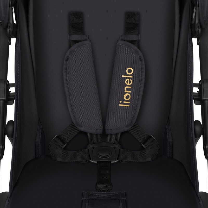 Lionelo - Carucior sport Annet Plus, Editie limitata, De la nastere, Cu accesorii si capotina XXL reglabila, 0 - 22 Kg, Conform cu standardele europene de securitate EN1888-1 si EN1888-2, Negru