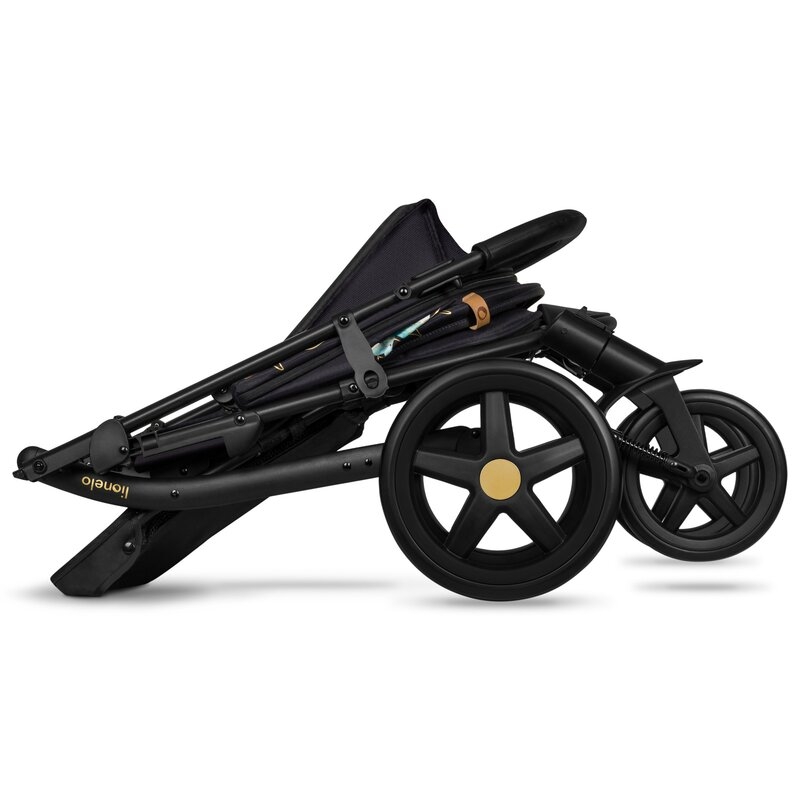 Lionelo - Carucior sport Annet Plus, Editie limitata, De la nastere, Cu accesorii si capotina XXL reglabila, 0 - 22 Kg, Conform cu standardele europene de securitate EN1888-1 si EN1888-2, Negru