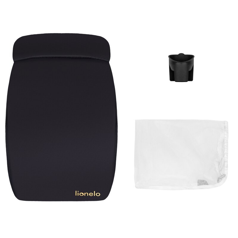 Lionelo - Carucior sport Annet Plus, Editie limitata, De la nastere, Cu accesorii si capotina XXL reglabila, 0 - 22 Kg, Conform cu standardele europene de securitate EN1888-1 si EN1888-2, Negru