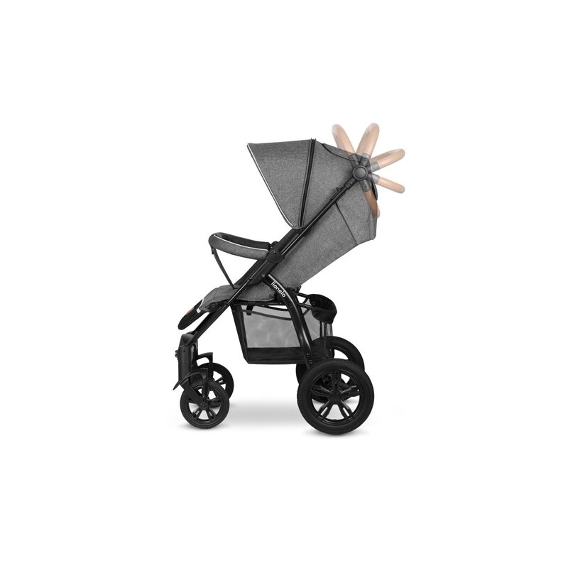 Lionelo - Carucior sport Annet Tour, De la nastere, UPF 50+, Cu maner reglabil, Plasa de tantari, Suport biberon, Saculet pentru picioare, Pana la 22 kg, Gri