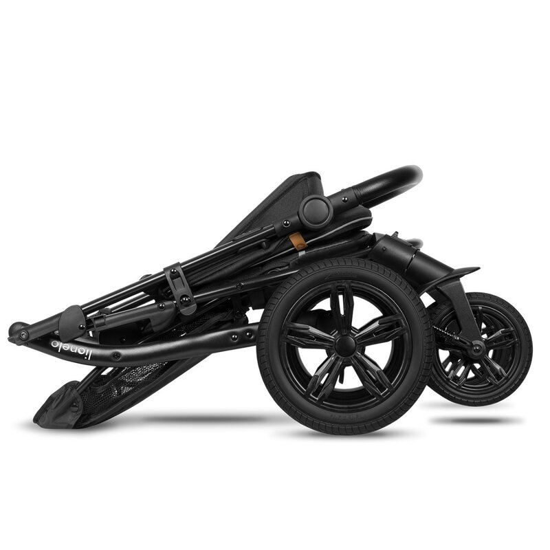 Lionelo - Carucior sport Annet Tour, De la nastere, UPF 50+, Cu maner reglabil, Plasa de tantari, Suport biberon, Saculet pentru picioare, Pana la 22 kg, Negru