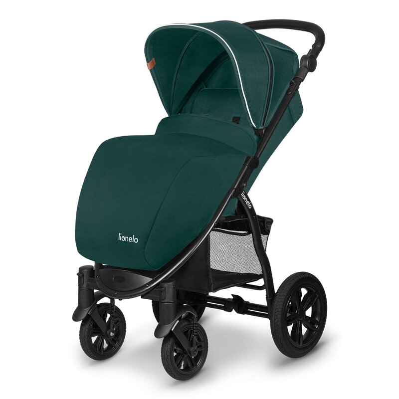 Lionelo - Carucior sport Annet Tour, De la nastere, UPF 50+, Cu maner reglabil, Plasa de tantari, Suport biberon, Saculet pentru picioare, Pana la 22 kg, Verde