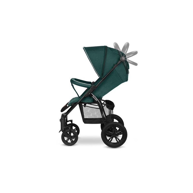 Lionelo - Carucior sport Annet Tour, De la nastere, UPF 50+, Cu maner reglabil, Plasa de tantari, Suport biberon, Saculet pentru picioare, Pana la 22 kg, Verde