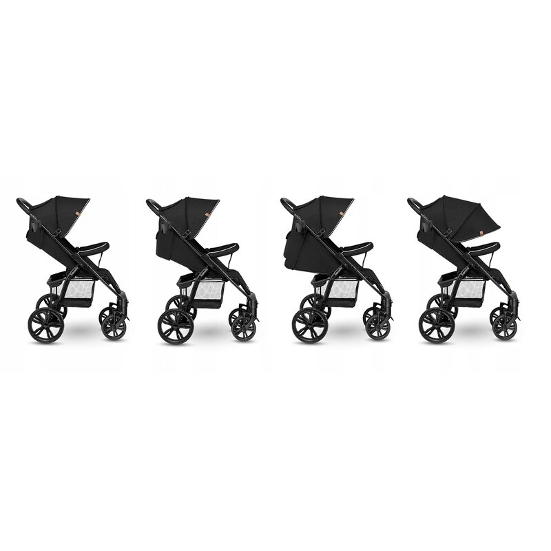 Lionelo - Carucior sport Annet Tour, De la nastere, UPF 50+, Cu maner reglabil, Plasa de tantari, Suport biberon, Saculet pentru picioare, Pana la 22 kg, Negru