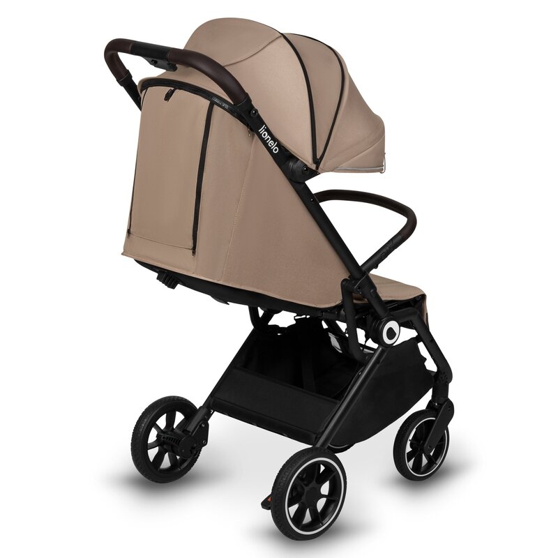 Lionelo - Carucior sport Cloe, De la nastere, Cu accesorii, Cadru din aluminiu, 0-22 kg, Usor, Pliabil cu o singura mana, Ideal pentru toate tipurile de suprafete, Bej