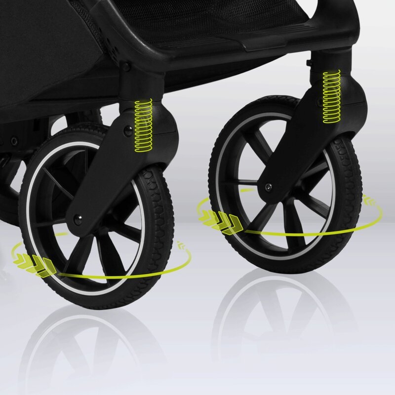 Lionelo - Carucior sport Cloe, De la nastere, Cu accesorii, Cadru din aluminiu, 0-22 kg, Usor, Pliabil cu o singura mana, Ideal pentru toate tipurile de suprafete, Bej