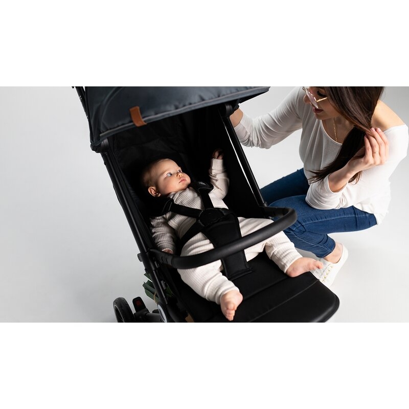 Lionelo - Carucior sport Cloe, De la nastere, Cu accesorii, Cadru din aluminiu, 0-22 kg, Usor, Pliabil cu o singura mana, Ideal pentru toate tipurile de suprafete, Bej
