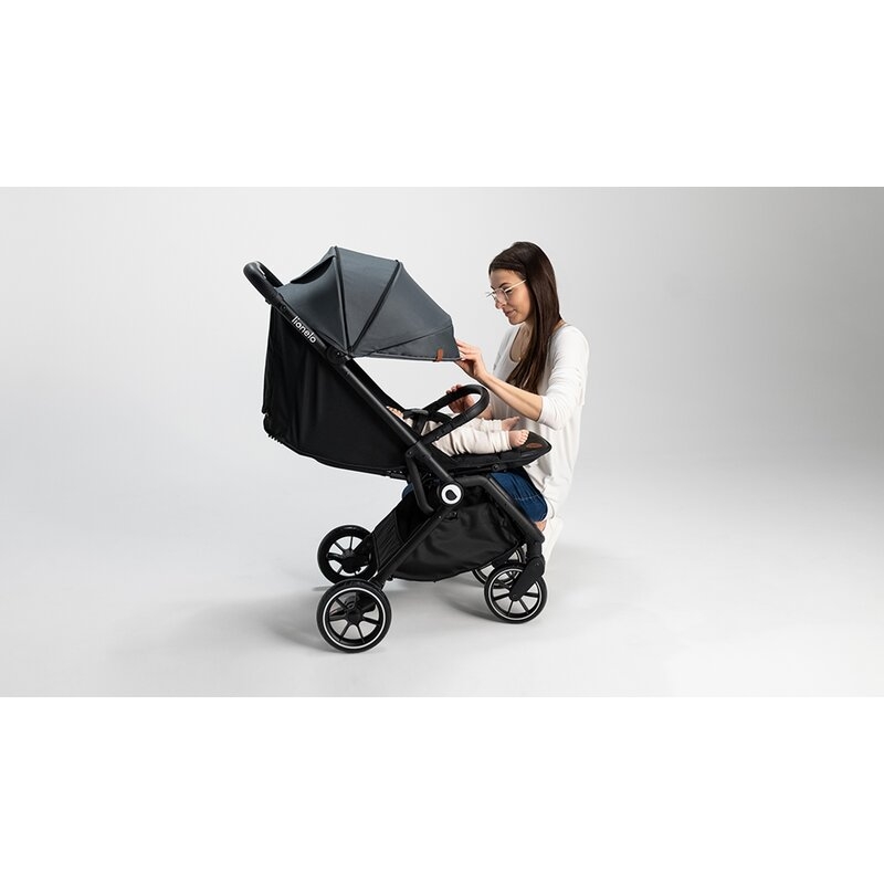 Lionelo - Carucior sport Cloe, De la nastere, Cu accesorii, Cadru din aluminiu, 0-22 kg, Usor, Pliabil cu o singura mana, Ideal pentru toate tipurile de suprafete, Bej