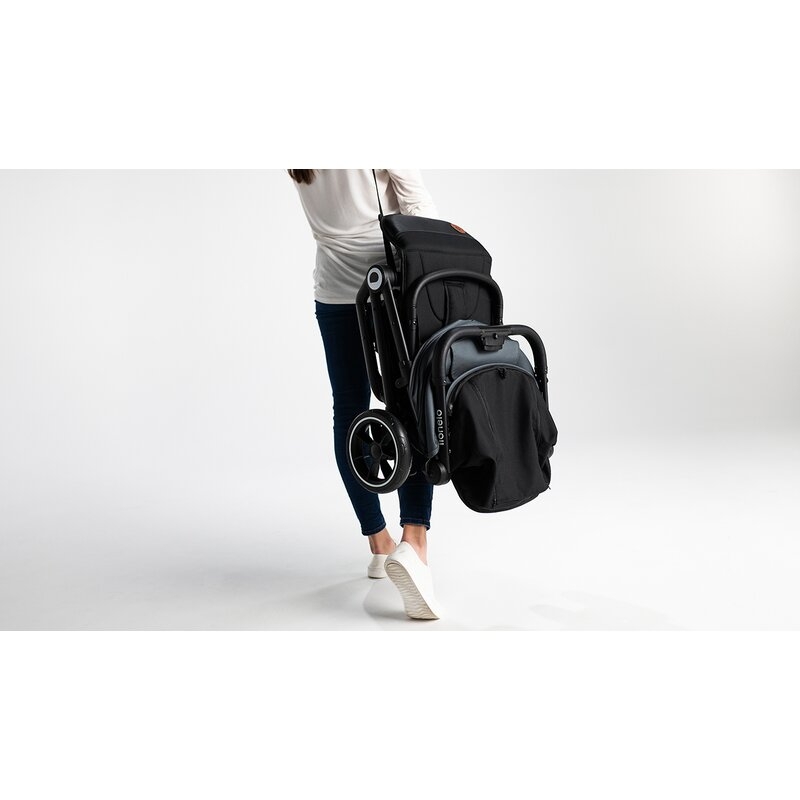 Lionelo - Carucior sport Cloe, De la nastere, Cu accesorii, Cadru din aluminiu, 0-22 kg, Usor, Pliabil cu o singura mana, Ideal pentru toate tipurile de suprafete, Bej