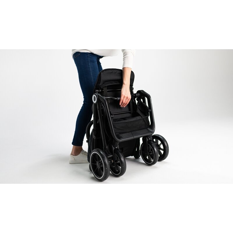 Lionelo - Carucior sport Cloe, De la nastere, Cu accesorii, Cadru din aluminiu, 0-22 kg, Usor, Pliabil cu o singura mana, Ideal pentru toate tipurile de suprafete, Bej