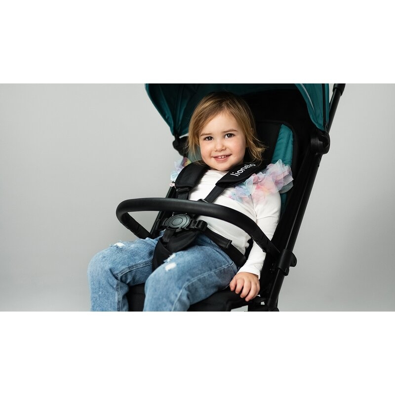 Lionelo - Carucior sport Cloe, De la nastere, Cu accesorii, Cadru din aluminiu, 0-22 kg, Usor, Pliabil cu o singura mana, Ideal pentru toate tipurile de suprafete, Bej