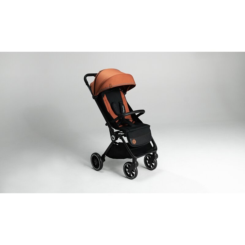 Lionelo - Carucior sport Cloe, De la nastere, Cu accesorii, Cadru din aluminiu, 0-22 kg, Usor, Pliabil cu o singura mana, Ideal pentru toate tipurile de suprafete, Bej