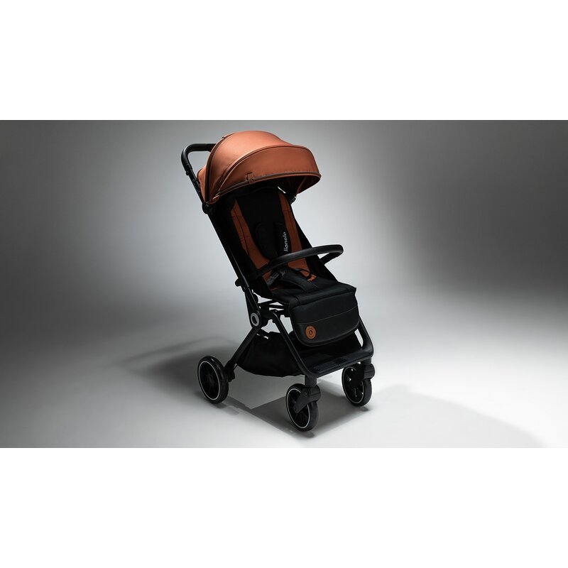 Lionelo - Carucior sport Cloe, De la nastere, Cu accesorii, Cadru din aluminiu, 0-22 kg, Usor, Pliabil cu o singura mana, Ideal pentru toate tipurile de suprafete, Bej