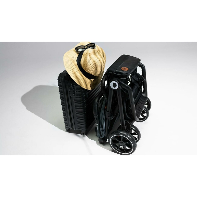Lionelo - Carucior sport Cloe, De la nastere, Cu accesorii, Cadru din aluminiu, 0-22 kg, Usor, Pliabil cu o singura mana, Ideal pentru toate tipurile de suprafete, Gri