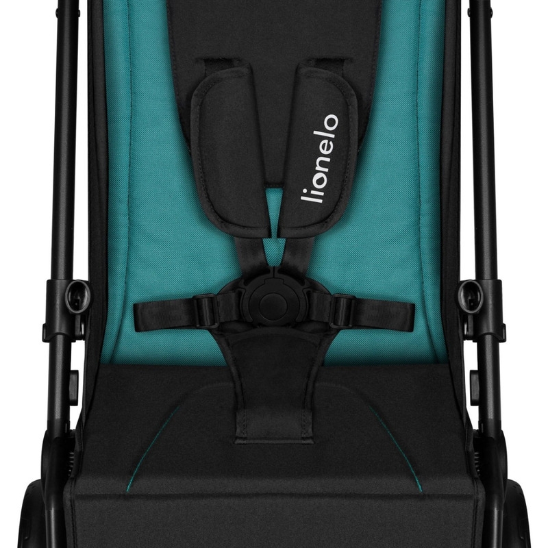 Lionelo - Carucior sport Cloe, De la nastere, Cu accesorii, Cadru din aluminiu, 0-22 kg, Usor, Pliabil cu o singura mana, Ideal pentru toate tipurile de suprafete, Verde smarald