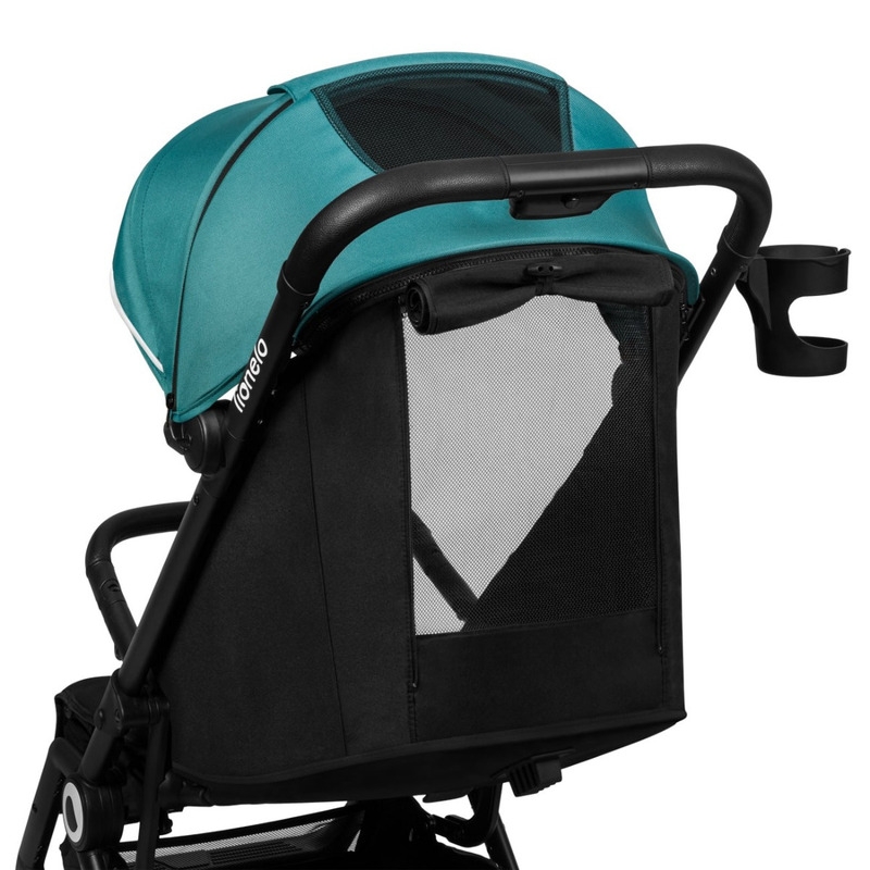 Lionelo - Carucior sport Cloe, De la nastere, Cu accesorii, Cadru din aluminiu, 0-22 kg, Usor, Pliabil cu o singura mana, Ideal pentru toate tipurile de suprafete, Verde smarald
