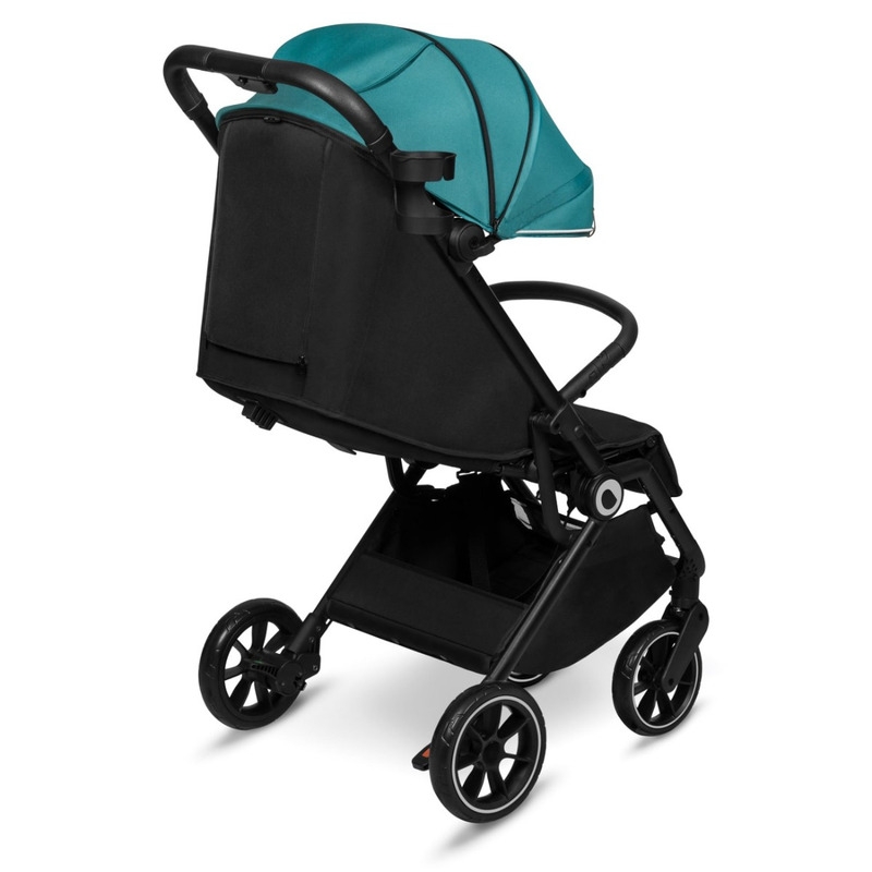 Lionelo - Carucior sport Cloe, De la nastere, Cu accesorii, Cadru din aluminiu, 0-22 kg, Usor, Pliabil cu o singura mana, Ideal pentru toate tipurile de suprafete, Verde smarald