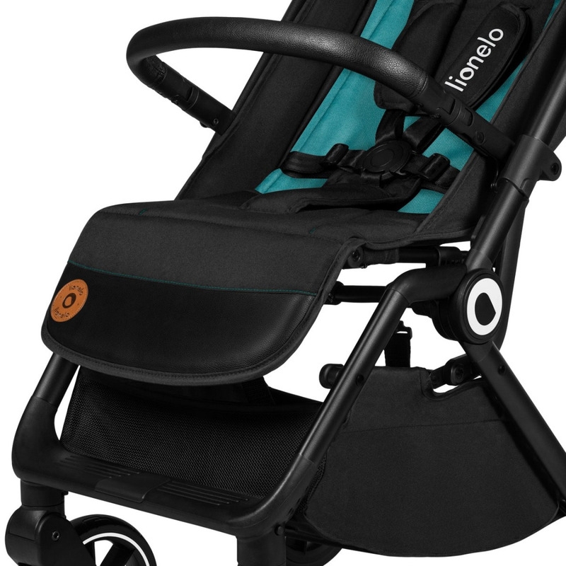 Lionelo - Carucior sport Cloe, De la nastere, Cu accesorii, Cadru din aluminiu, 0-22 kg, Usor, Pliabil cu o singura mana, Ideal pentru toate tipurile de suprafete, Verde smarald