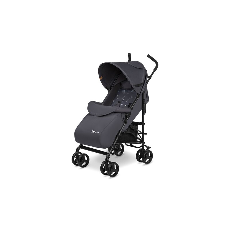 Lionelo - Carucior sport Elia, Cu husa de picioare, Cu plasa de tantari, Conform cu standardul european de securitate EN1888-1, Gri inchis