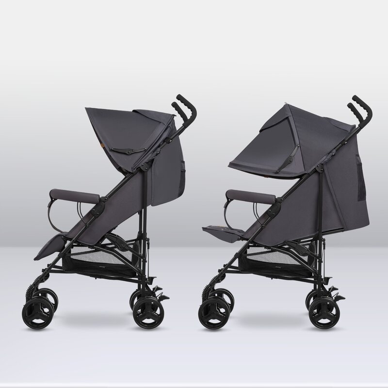 Lionelo - Carucior sport Elia, Cu husa de picioare, Cu plasa de tantari, Conform cu standardul european de securitate EN1888-1, Gri inchis