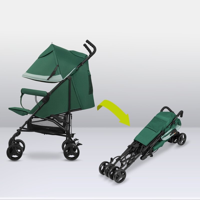 Lionelo - Carucior sport Elia, Cu husa de picioare, Cu plasa de tantari, Conform cu standardul european de securitate EN1888-1, Verde inchis