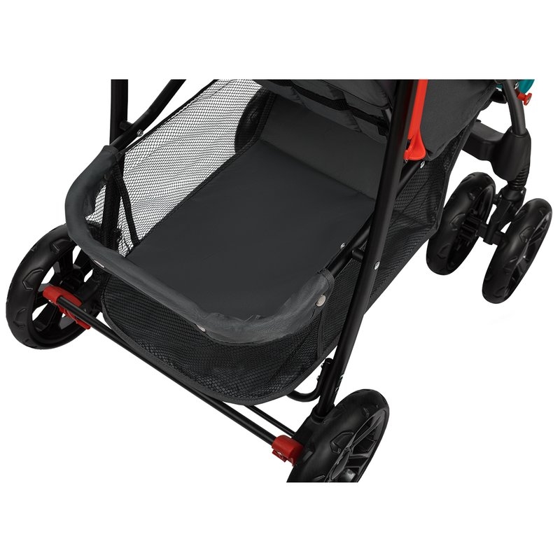 Lionelo - Carucior sport Emma Plus, Cu tavita, 2 Suporturi pentru pahar, Geanta accesorii, Conform cu standardul european de securitate EN1888-1, Vivid Turquoise