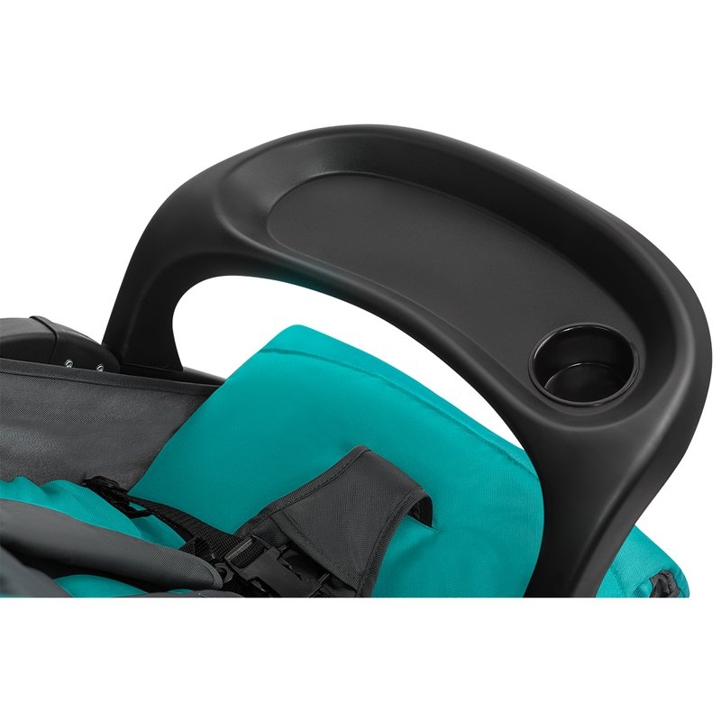 Lionelo - Carucior sport Emma Plus, Cu tavita, 2 Suporturi pentru pahar, Geanta accesorii, Conform cu standardul european de securitate EN1888-1, Vivid Turquoise