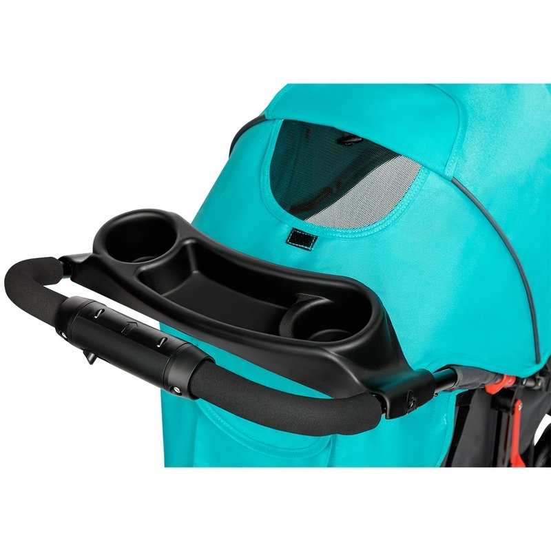 Lionelo - Carucior sport Emma Plus, Cu tavita, 2 Suporturi pentru pahar, Geanta accesorii, Conform cu standardul european de securitate EN1888-1, Vivid Turquoise