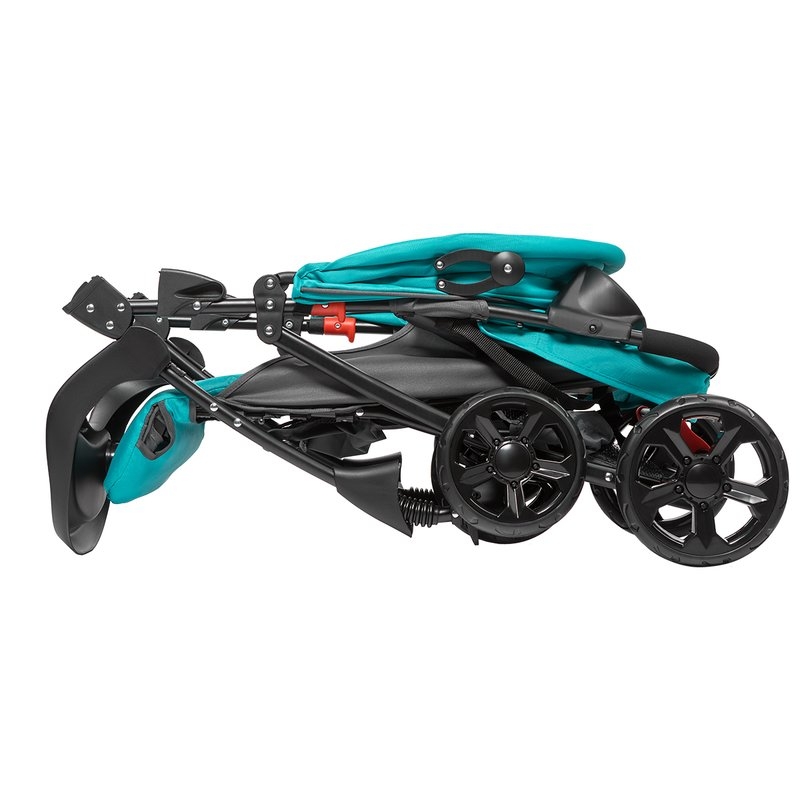 Lionelo - Carucior sport Emma Plus, Cu tavita, 2 Suporturi pentru pahar, Geanta accesorii, Conform cu standardul european de securitate EN1888-1, Vivid Turquoise