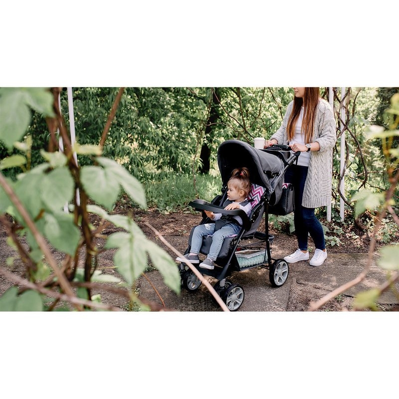 Lionelo - Carucior sport Emma Plus, Cu tavita, 2 Suporturi pentru pahar, Geanta accesorii, Conform cu standardul european de securitate EN1888-1, Vivid Turquoise