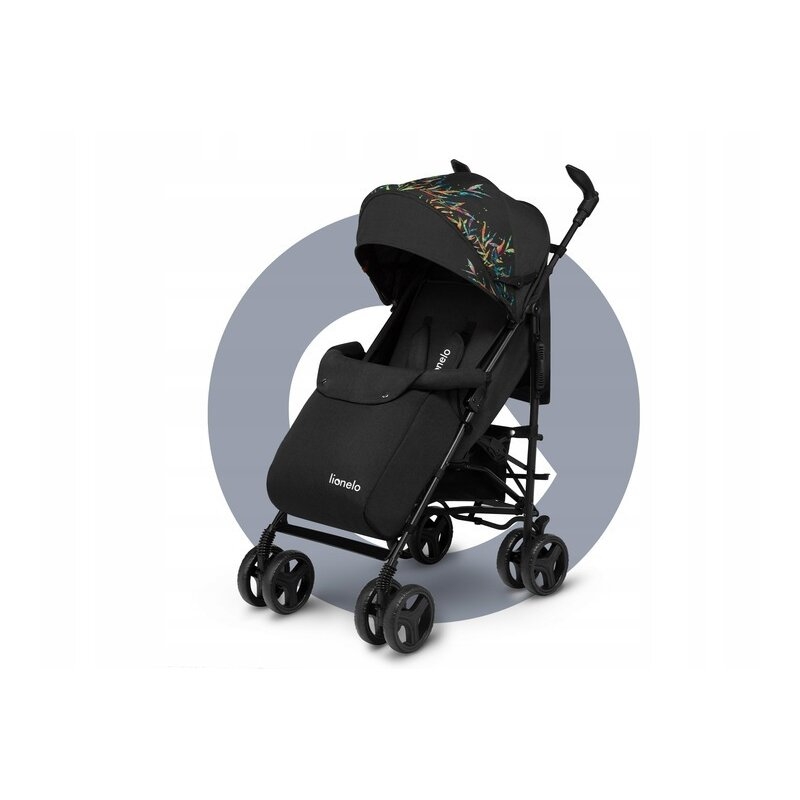 Lionelo - Carucior sport Irma Dreamin\', Editie limitata, Cu husa de picioare, Cu plasa de tantari, Negru