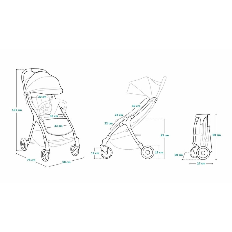 Lionelo - Carucior sport Julie One, De la nastere, Greutate redusa, Cu accesorii, Cadru din aluminiu, 0-22 kg, Conform cu standardele europene de securitate EN1888-1 si EN1888-2, Negru/Auriu