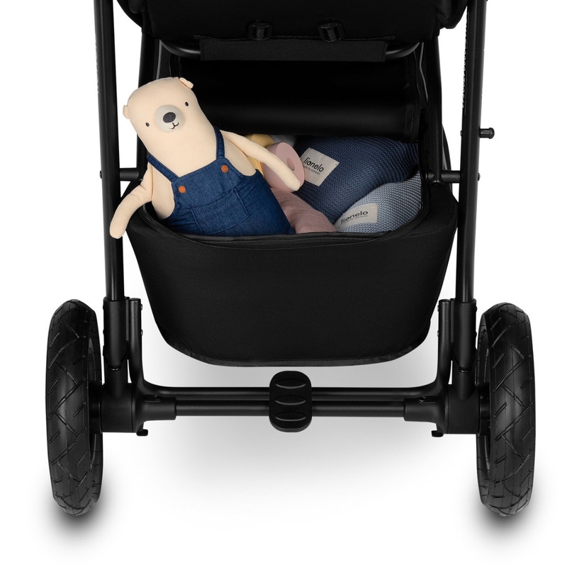 Lionelo - Carucior sport Natt, De la nastere, Cu accesorii si capotina XXL reglabila, 0 - 22 kg, Conform cu standardele europene de securitate EN1888-1, EN1888-2, Gri