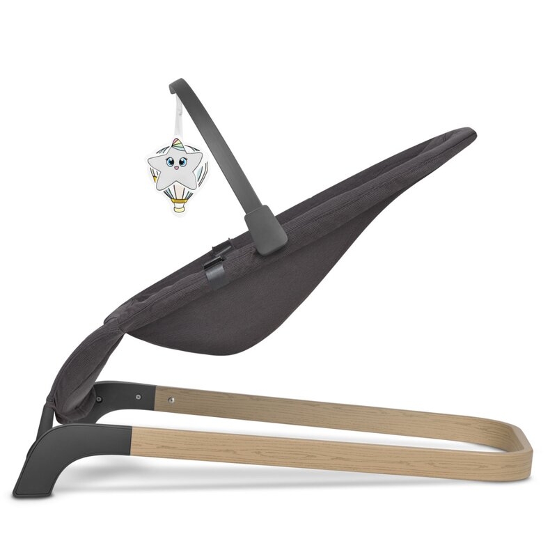 Fotoliu balansoar June, Cu arcada cu jucarii, Ergonomic, Balansare manuala, Pliabil, 0 luni+, Gri, Lionelo