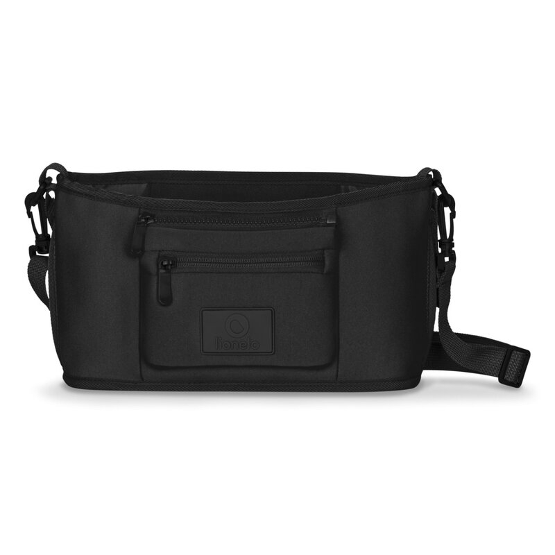 Lionelo - Geanta impermeabila pentru mamici si carucior, Little Cube, Cu 4 compartimente, Curea detasabila, Buzunar exterior detasabil, Negru