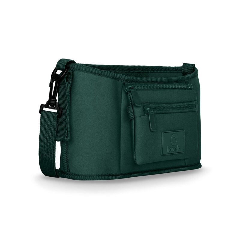 Lionelo - Geanta impermeabila pentru mamici si carucior, Little Cube, Cu 4 compartimente, Curea detasabila, Buzunar exterior detasabil, Verde