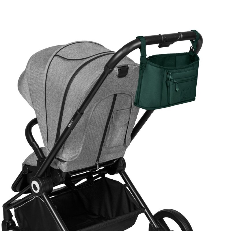 Lionelo - Geanta impermeabila pentru mamici si carucior, Little Cube, Cu 4 compartimente, Curea detasabila, Buzunar exterior detasabil, Verde