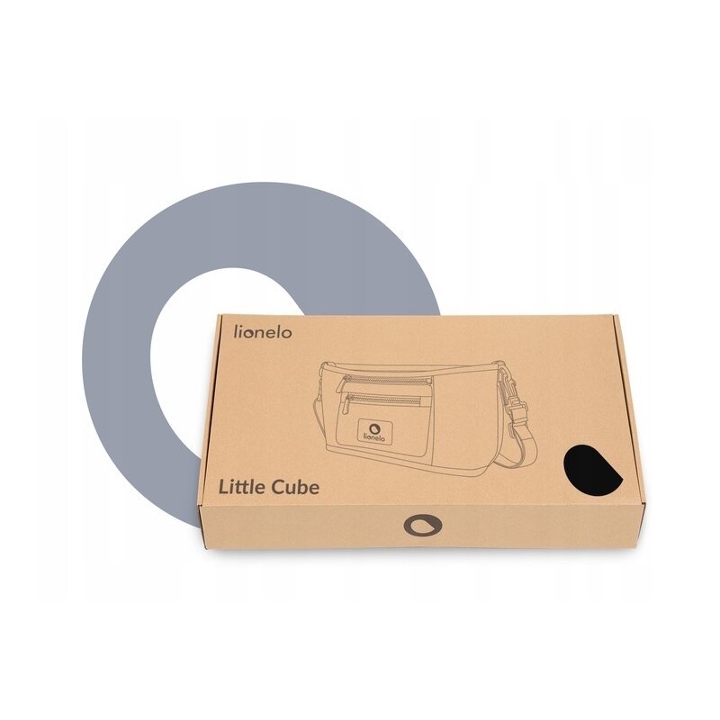 Lionelo - Geanta impermeabila pentru mamici si carucior, Little Cube, Cu 4 compartimente, Curea detasabila, Buzunar exterior detasabil, Gri