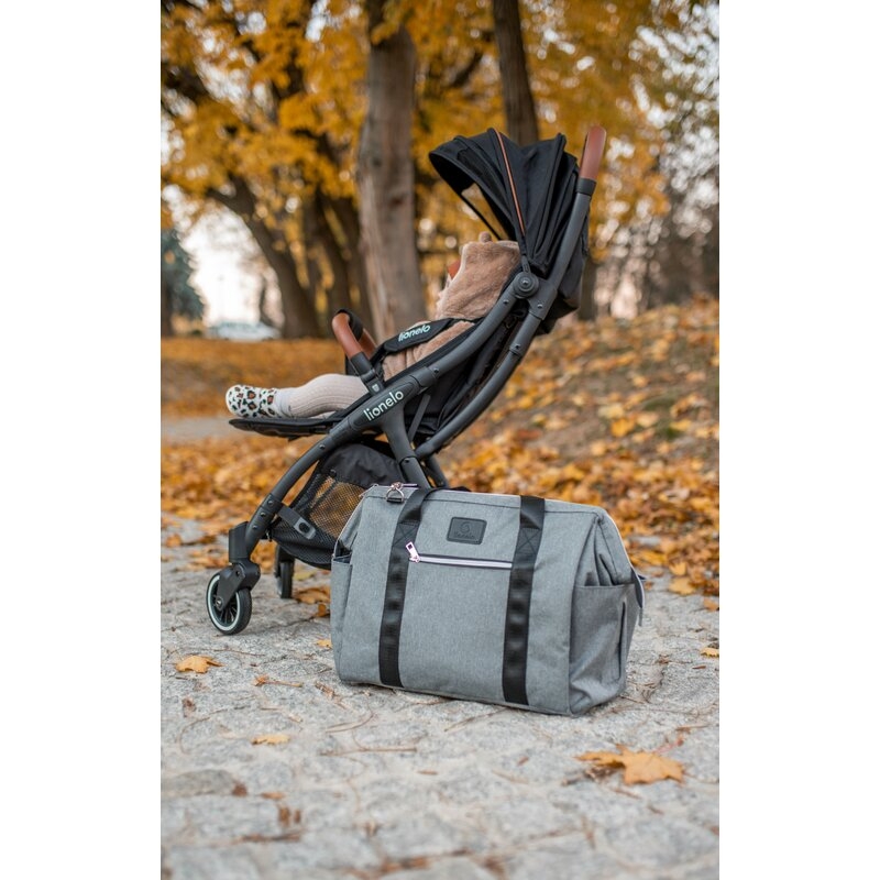 Lionelo - Geanta pentru mamici Ida Cu multiple compartimente, Negru