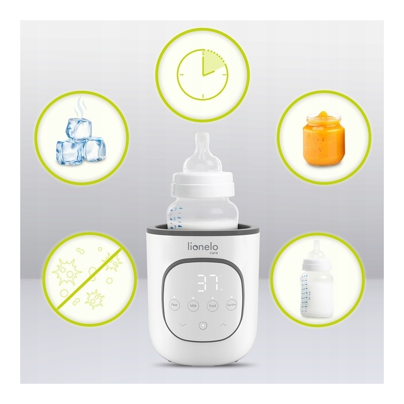 Lionelo - Incalzitor biberoane 5 in 1 ThermUp 2.0, Sterilizare, Dezghetare, Incalzire rapida, 200 W, Fara BPA, Alb