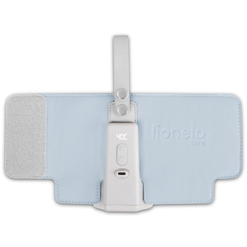 Lionelo - Incalzitor biberoane ThermUp Go Plus, Portabil, Cu aspect elegant, Temperatura constanta pana la 24 h, Incarcare USB, Albastru deschis