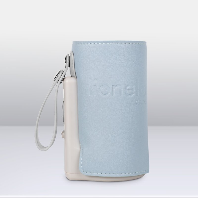 Lionelo - Incalzitor biberoane ThermUp Go Plus, Portabil, Cu aspect elegant, Temperatura constanta pana la 24 h, Incarcare USB, Albastru deschis