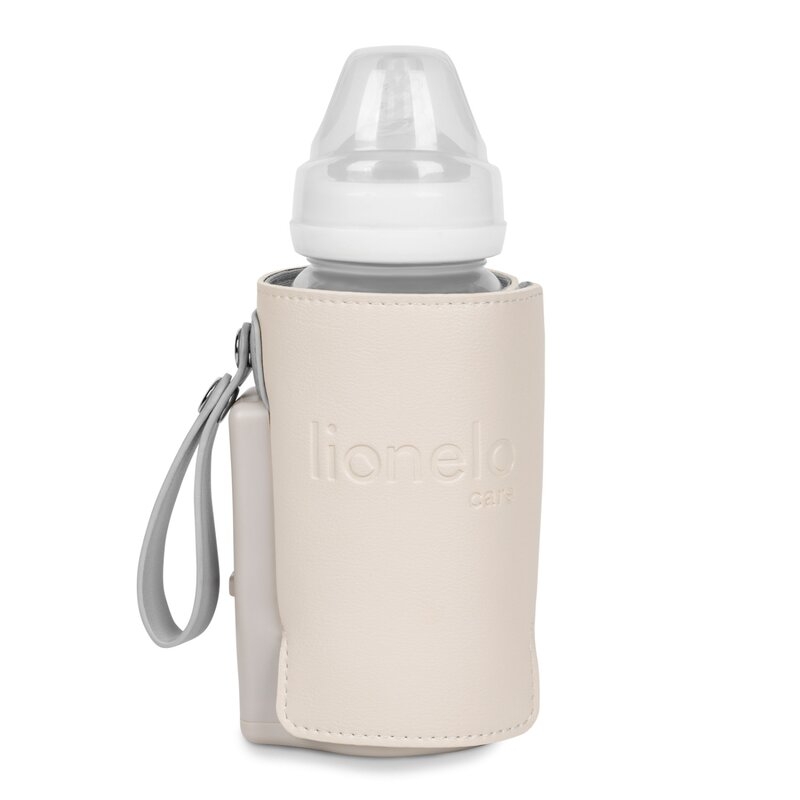 Lionelo - Incalzitor biberoane ThermUp Go Plus, Portabil, Cu aspect elegant, Temperatura constanta pana la 24 h, Incarcare USB, Bej