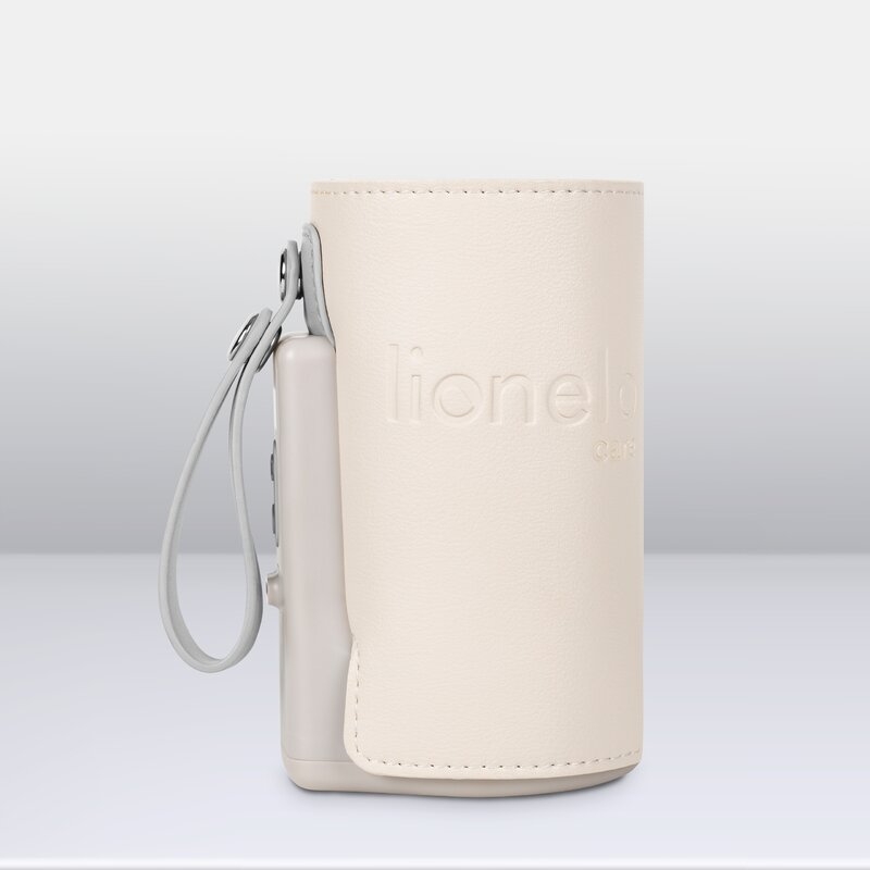 Lionelo - Incalzitor biberoane ThermUp Go Plus, Portabil, Cu aspect elegant, Temperatura constanta pana la 24 h, Incarcare USB, Bej