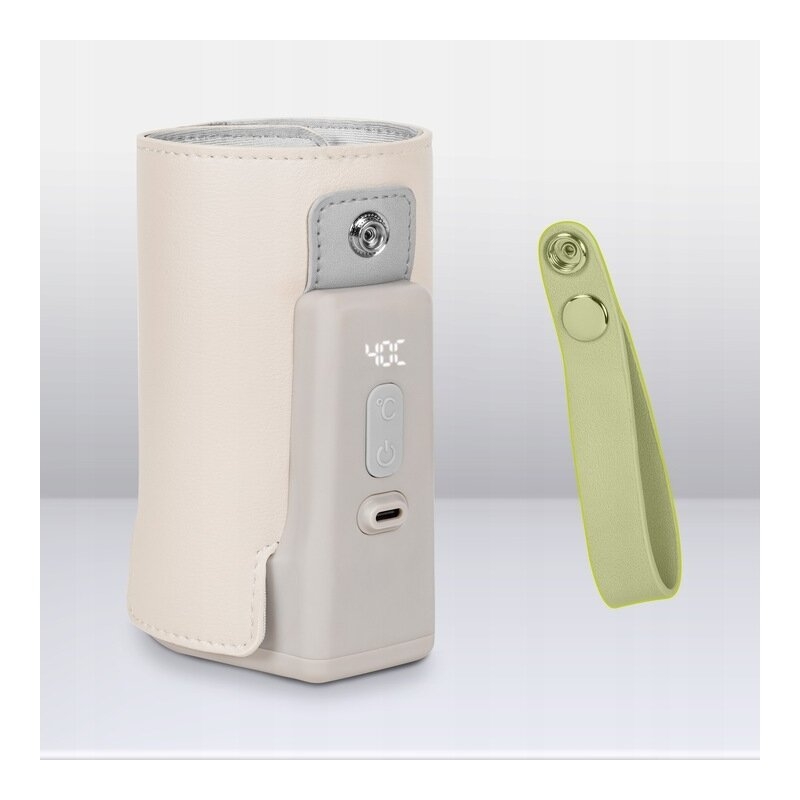 Lionelo - Incalzitor biberoane ThermUp Go Plus, Portabil, Cu aspect elegant, Temperatura constanta pana la 24 h, Incarcare USB, Bej