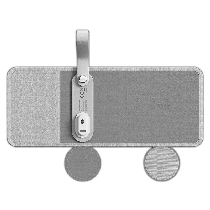 Lionelo - Incalzitor biberoane ThermUp Go, Portabil, Temperatura constanta pana la 24 h, Incarcare USB, Gri