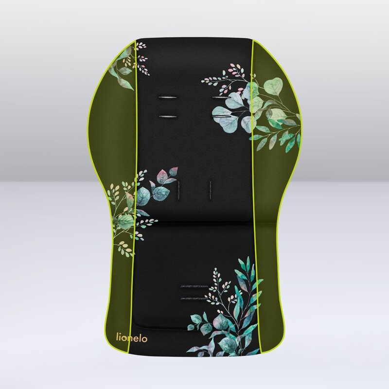 Lionelo - Insertie carucior, Editie limitata, Ajustabile pentru fiecare carucior, Cu orificii pentru centurile de siguranta, Cu imprimeu fata-verso, Din material hidrofob, 48x72x1 cm, Negru